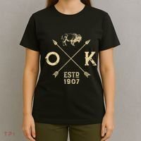 Oklahoma I Love State Arrow Bison Buffalo T-Shirt thumb 4