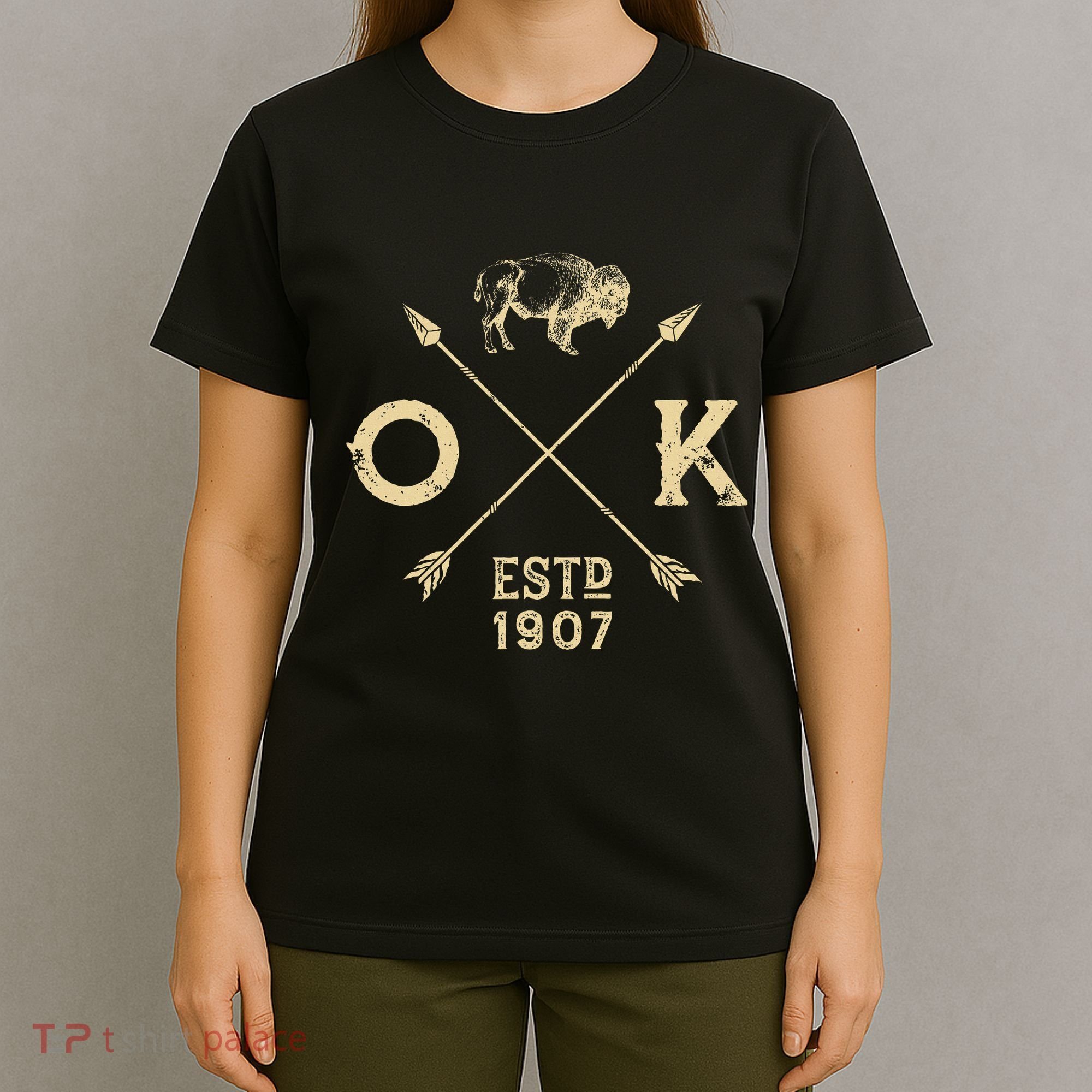 Oklahoma I Love State Arrow Bison Buffalo T-Shirt