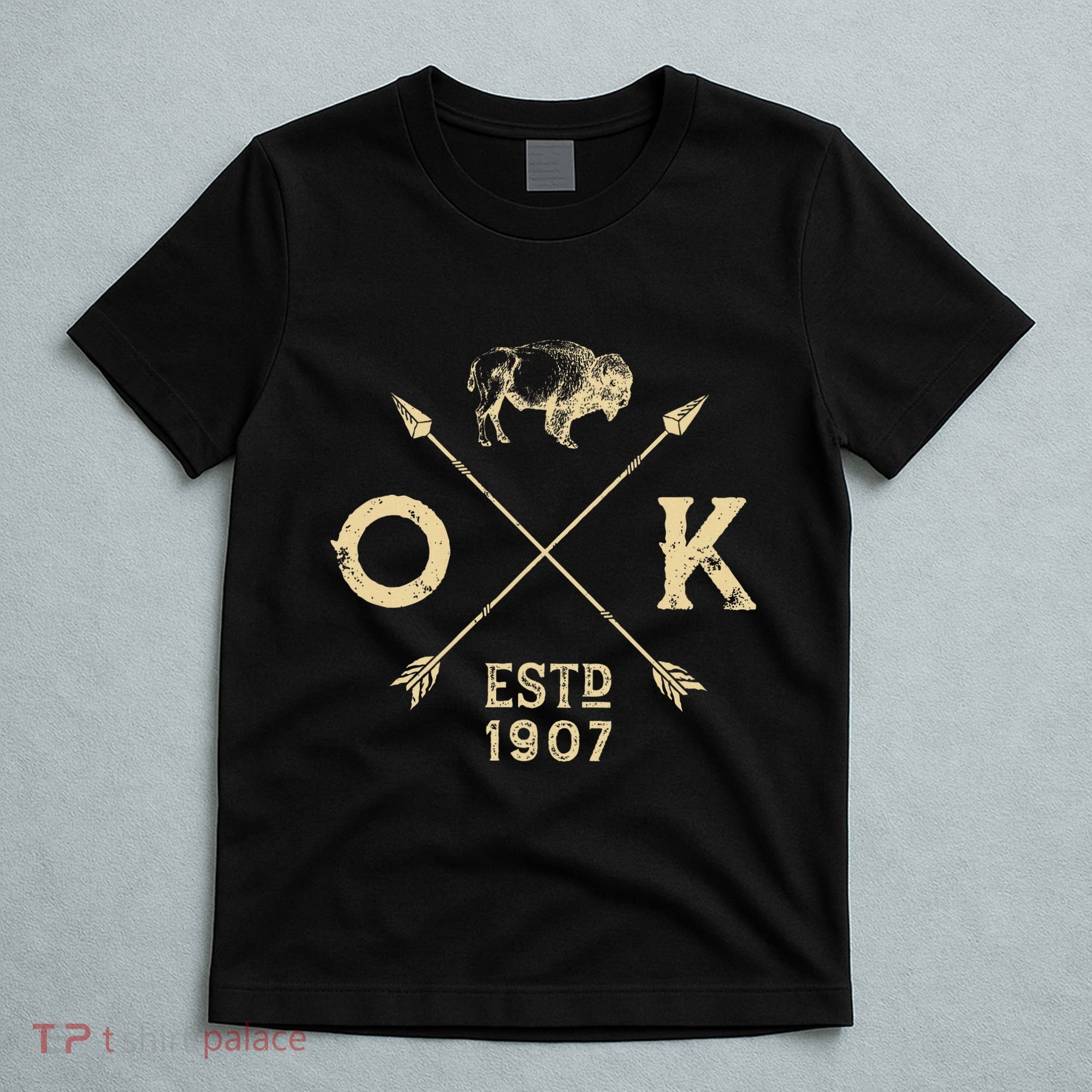 Oklahoma I Love State Arrow Bison Buffalo T-Shirt