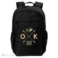 Oklahoma I Love State Arrow Bison Buffalo Backpack thumb 0