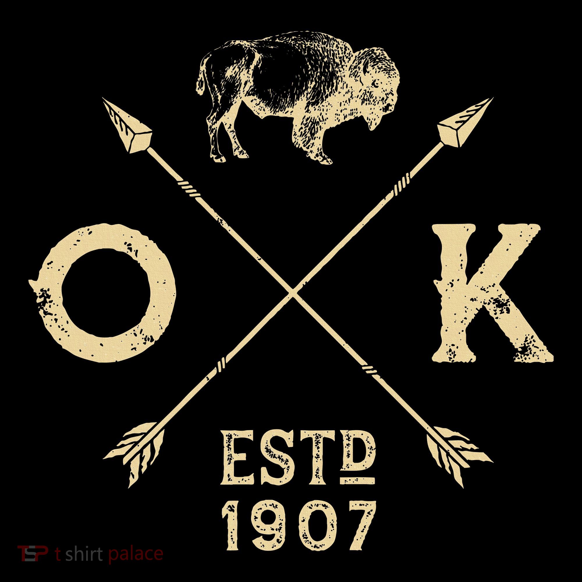 Oklahoma I Love State Arrow Bison Buffalo Women's Hoodie