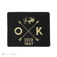 Oklahoma I Love State Arrow Bison Buffalo Mousepad thumb 0