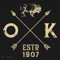 Oklahoma I Love State Arrow Bison Buffalo Mousepad thumb 1