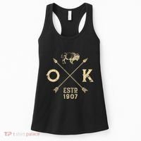 Oklahoma I Love State Arrow Bison Buffalo Women's Tank Top thumb 0