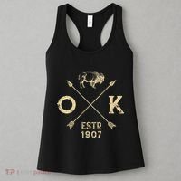 Oklahoma I Love State Arrow Bison Buffalo Women's Tank Top thumb 3