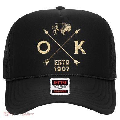 Oklahoma I Love State Arrow Bison Buffalo Hat
