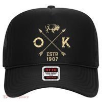 Oklahoma I Love State Arrow Bison Buffalo Hat thumb 0
