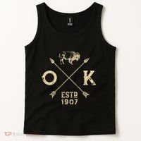 Oklahoma I Love State Arrow Bison Buffalo Tank Top thumb 2