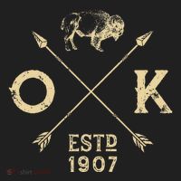 Oklahoma I Love State Arrow Bison Buffalo Golf Towel thumb 3