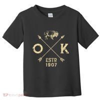 Oklahoma I Love State Arrow Bison Buffalo Toddler T-Shirt thumb 0