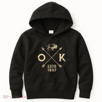 Oklahoma I Love State Arrow Bison Buffalo Kids Hoodie thumb 0