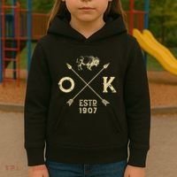 Oklahoma I Love State Arrow Bison Buffalo Kids Hoodie thumb 3