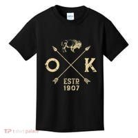 Oklahoma I Love State Arrow Bison Buffalo Kids T-Shirt thumb 0