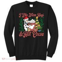 Olaf I Like Warm Hugs And Hot Cocoa Olaf Christmas Sweatshirt thumb 0