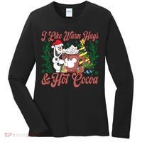 Olaf I Like Warm Hugs And Hot Cocoa Olaf Christmas Women's Long Sleeve Shirt thumb 0