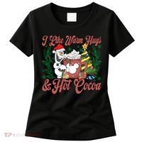 Olaf I Like Warm Hugs And Hot Cocoa Olaf Christmas Women's T-Shirt thumb 0