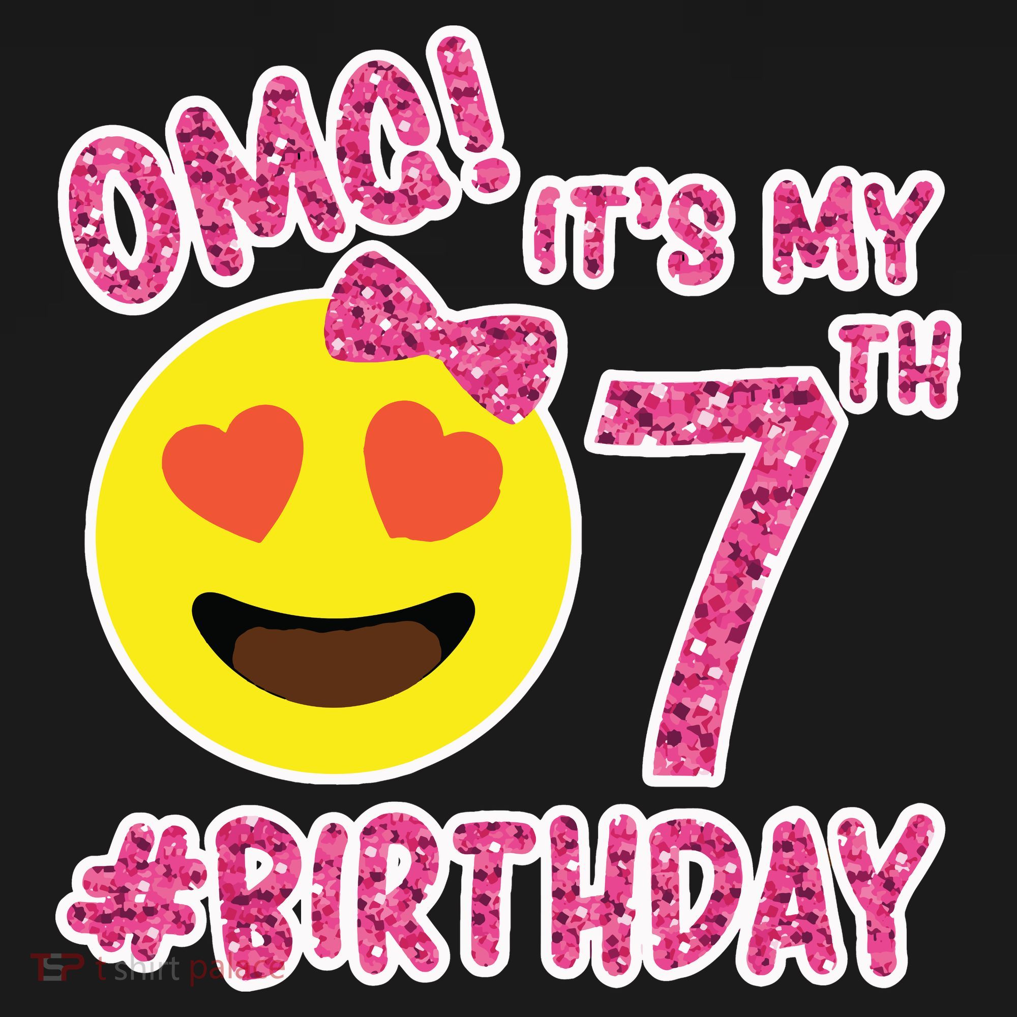 Omg It's My 7th Birthday Emoji For Birthday Girls Apron