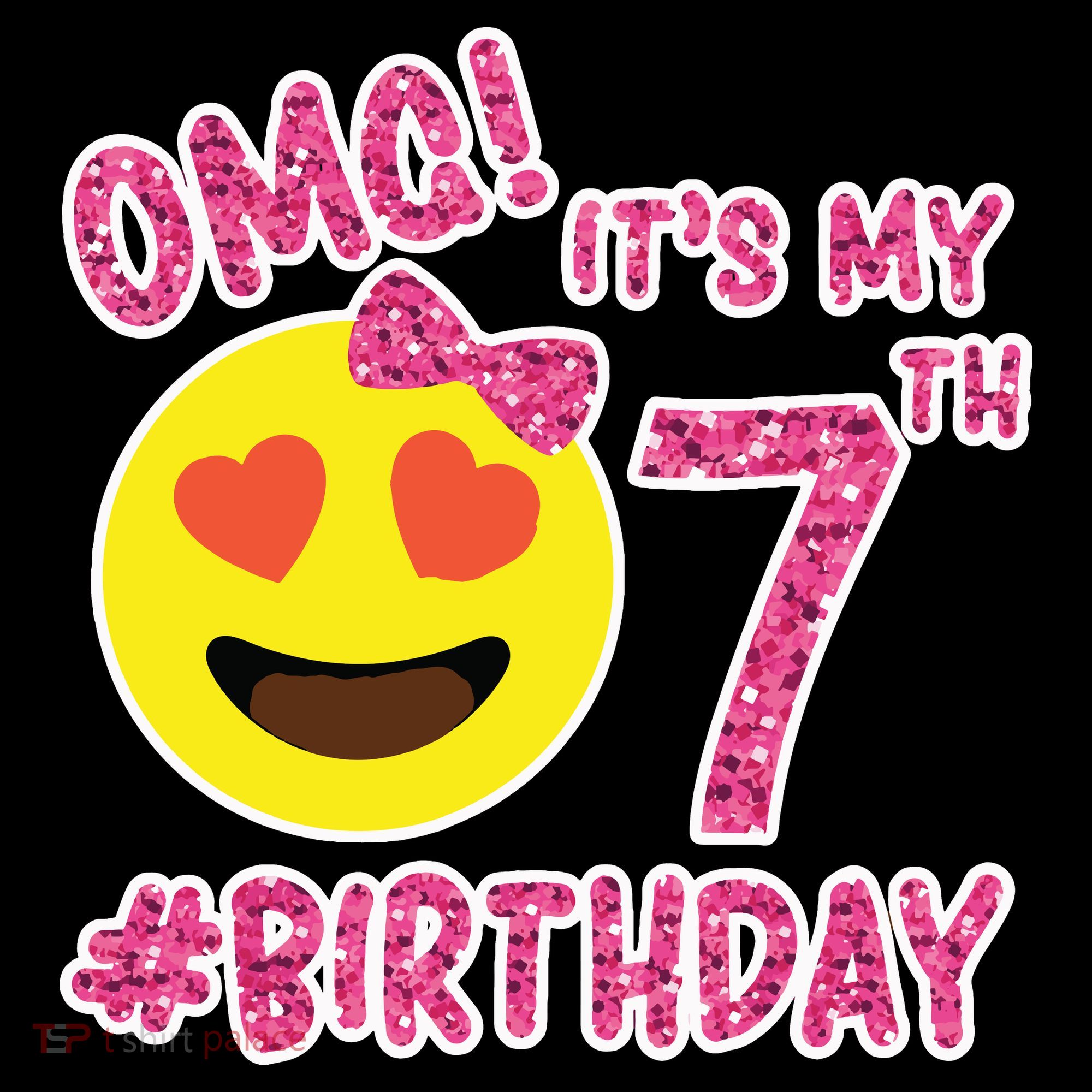 Omg It's My 7th Birthday Emoji For Birthday Girls Coffee Mug
