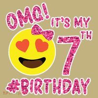 Omg It's My 7th Birthday Emoji For Birthday Girls Mousepad thumb 1