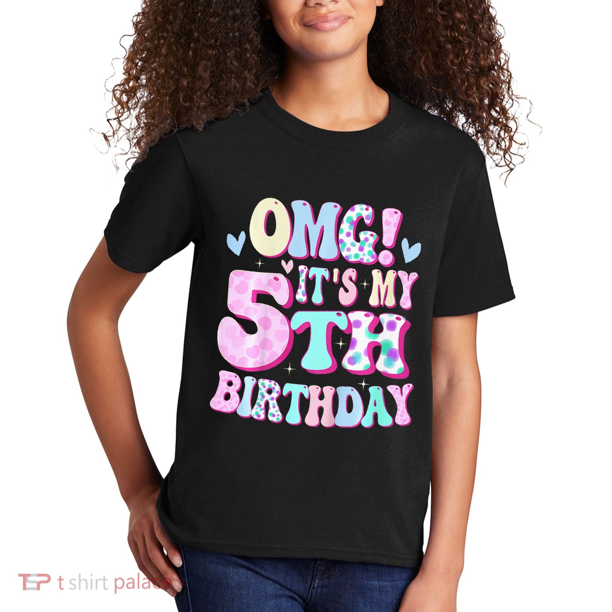 OMG It's My 5th Birthday Gifts Five 5 Year Old Bday Kids T-Shirt