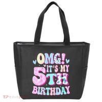 OMG It's My 5th Birthday Gifts Five 5 Year Old Bday Tote Bag thumb 0