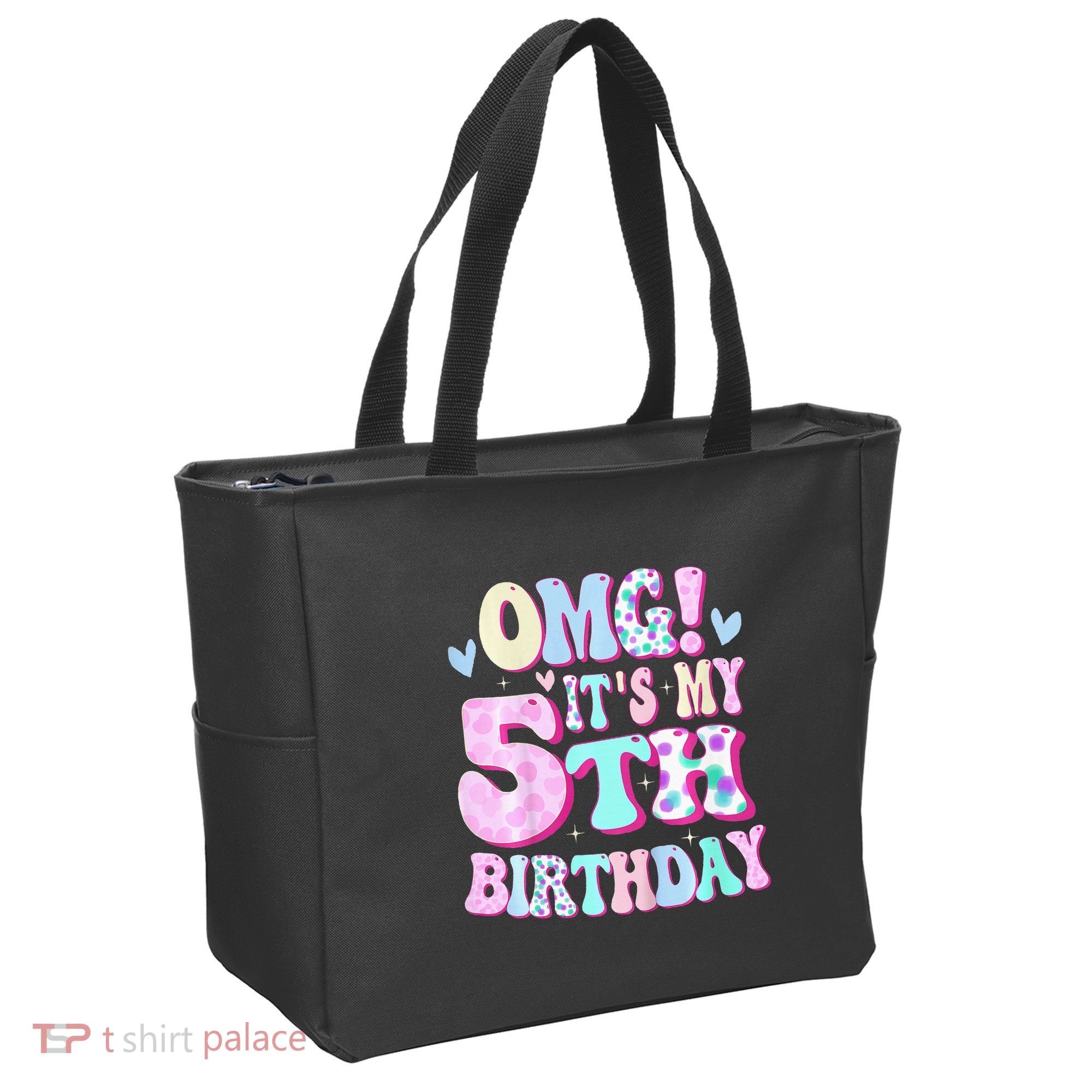 OMG It's My 5th Birthday Gifts Five 5 Year Old Bday Tote Bag