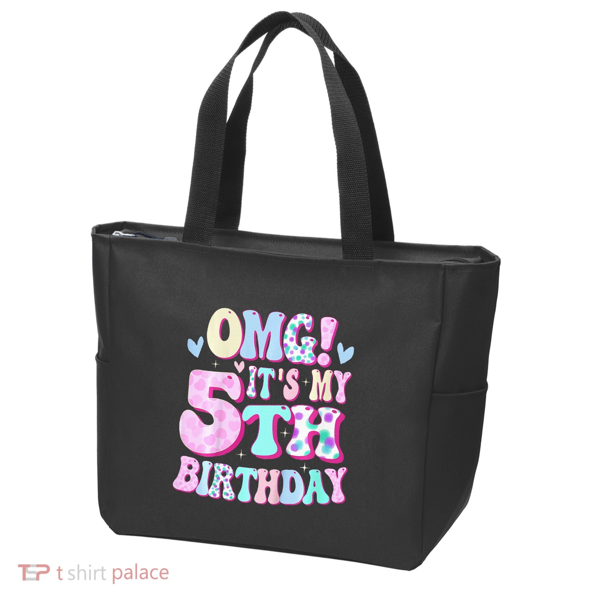 OMG It's My 5th Birthday Gifts Five 5 Year Old Bday Tote Bag