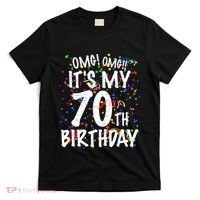 Omg Its My 70th Birthday 70 Year Old Happy Birthday T-Shirt thumb 0