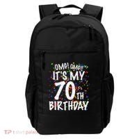 Omg Its My 70th Birthday 70 Year Old Happy Birthday Backpack thumb 0