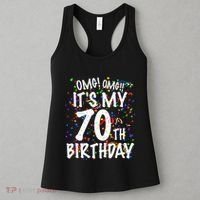 Omg Its My 70th Birthday 70 Year Old Happy Birthday Women's Tank Top thumb 3