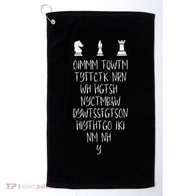 Once I Make My Move Acronym Wizard Chess Funny Gift Golf Towel