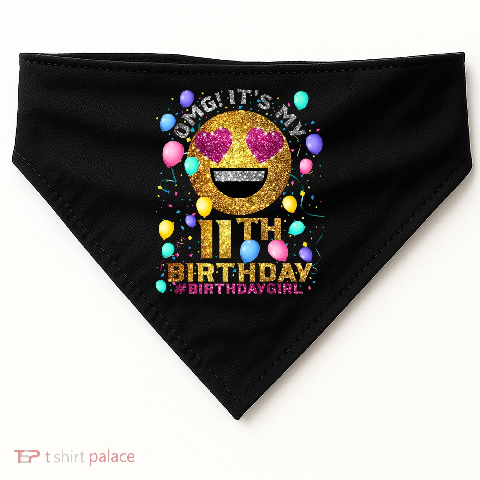 OMG It's My 11th Birthday USA-Made Doggie Bandana