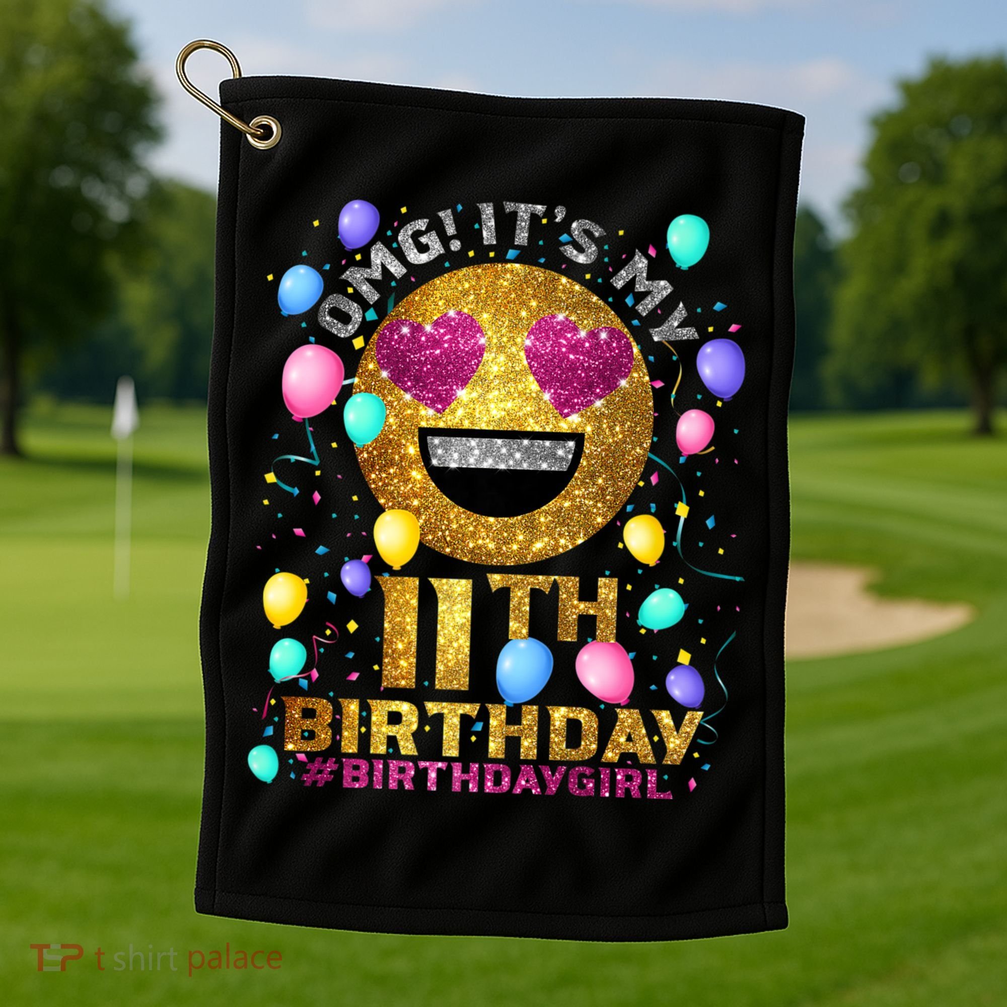 OMG It's My 11th Birthday Golf Towel