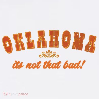 Oklahoma Its Not That Bad Vintage Funny State Cropped Pullover Crew