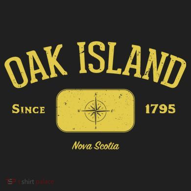 Oak Island Nova Scotia Compass Design Urban Oversized Heavyweight T-Shirt