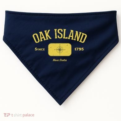 Oak Island Nova Scotia Compass Design USA-Made Doggie Bandana