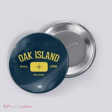 Oak Island Nova Scotia Compass Design Button