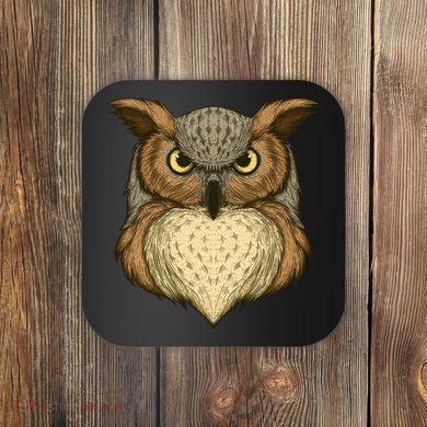 Owl Illustration Coaster