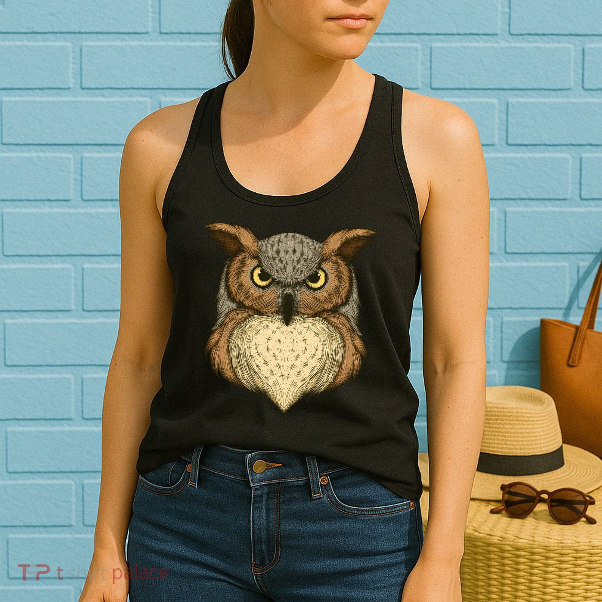 Owl Illustration Women's Tank Top