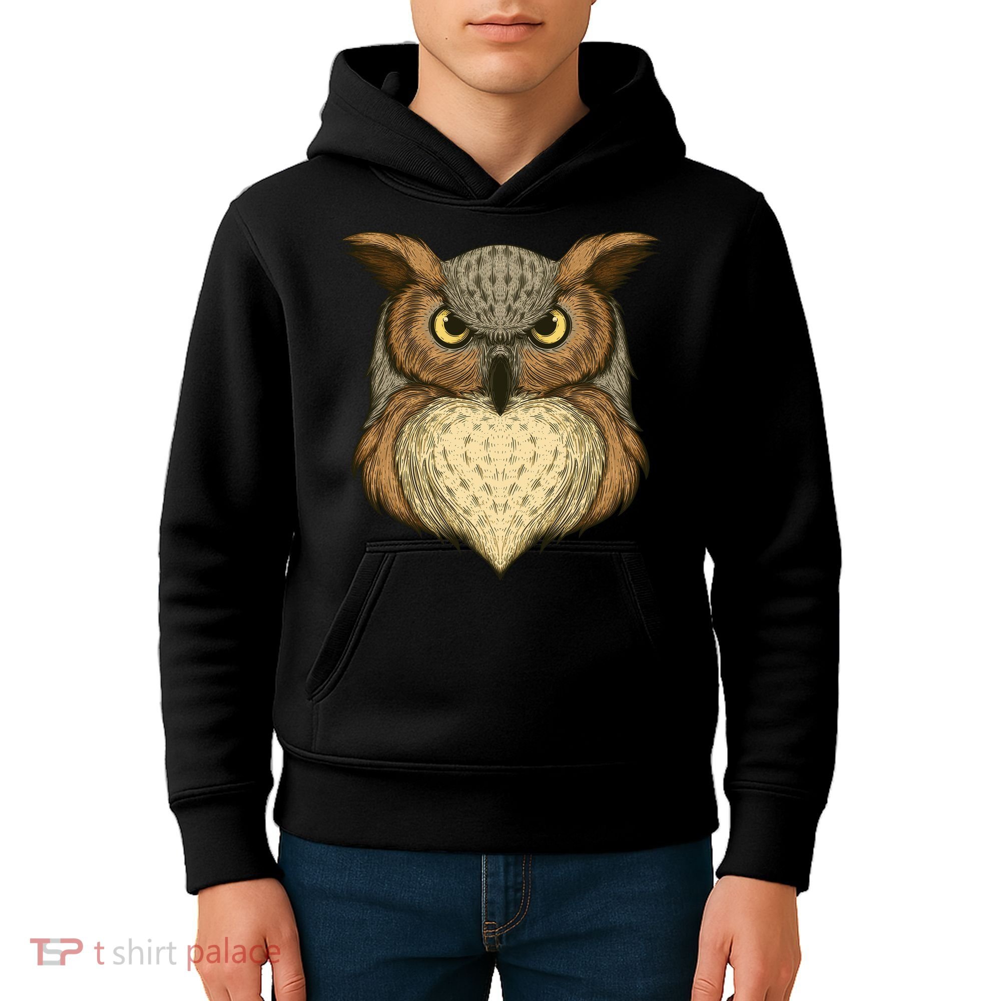 Owl Illustration Kids Hoodie
