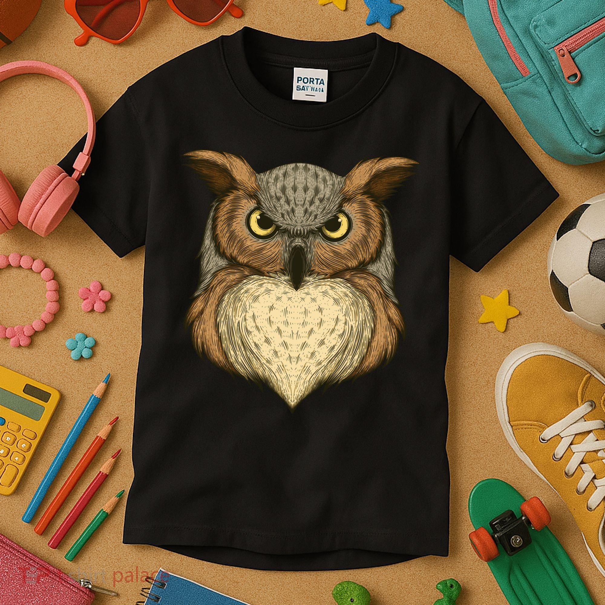 Owl Illustration Kids T-Shirt