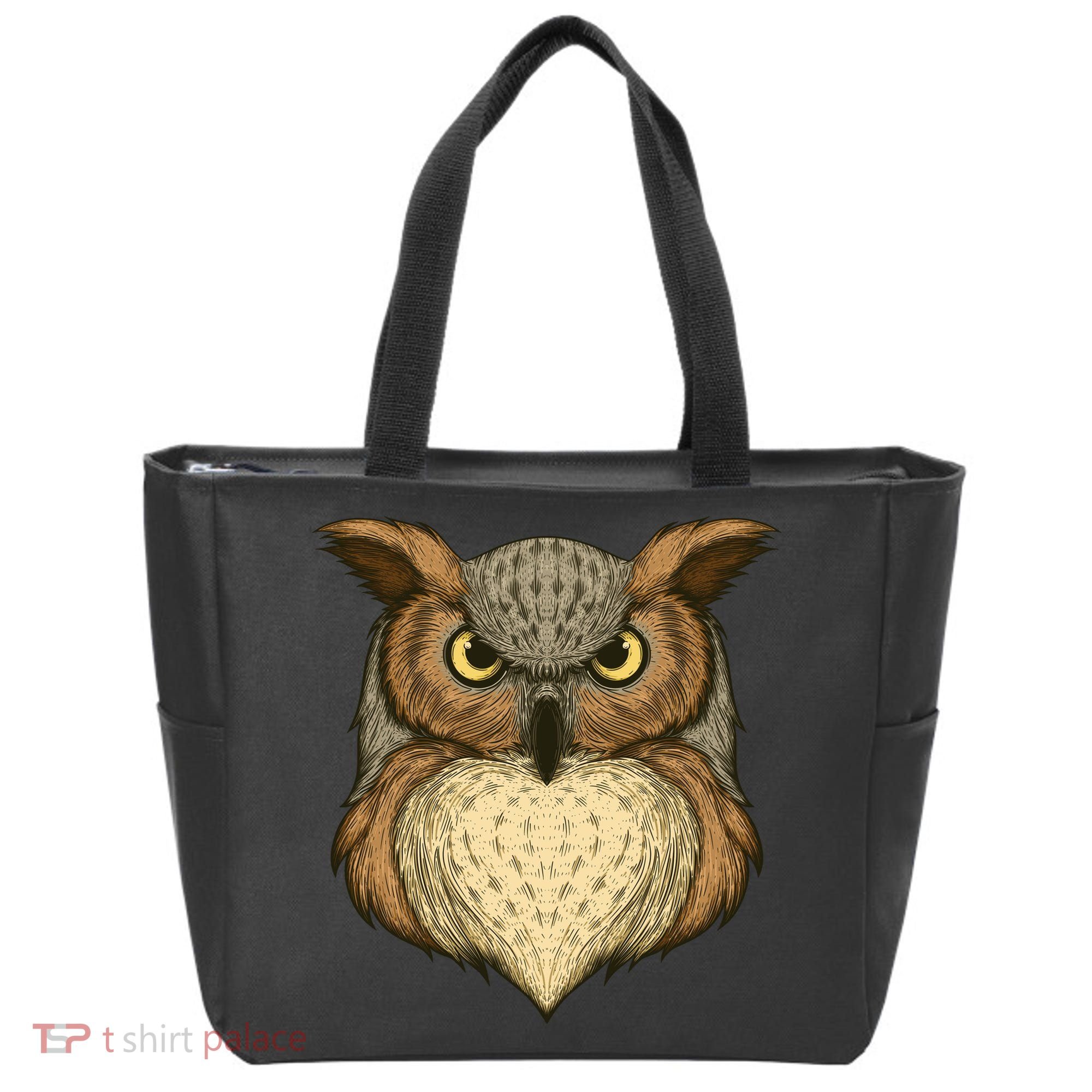 Owl Illustration Tote Bag