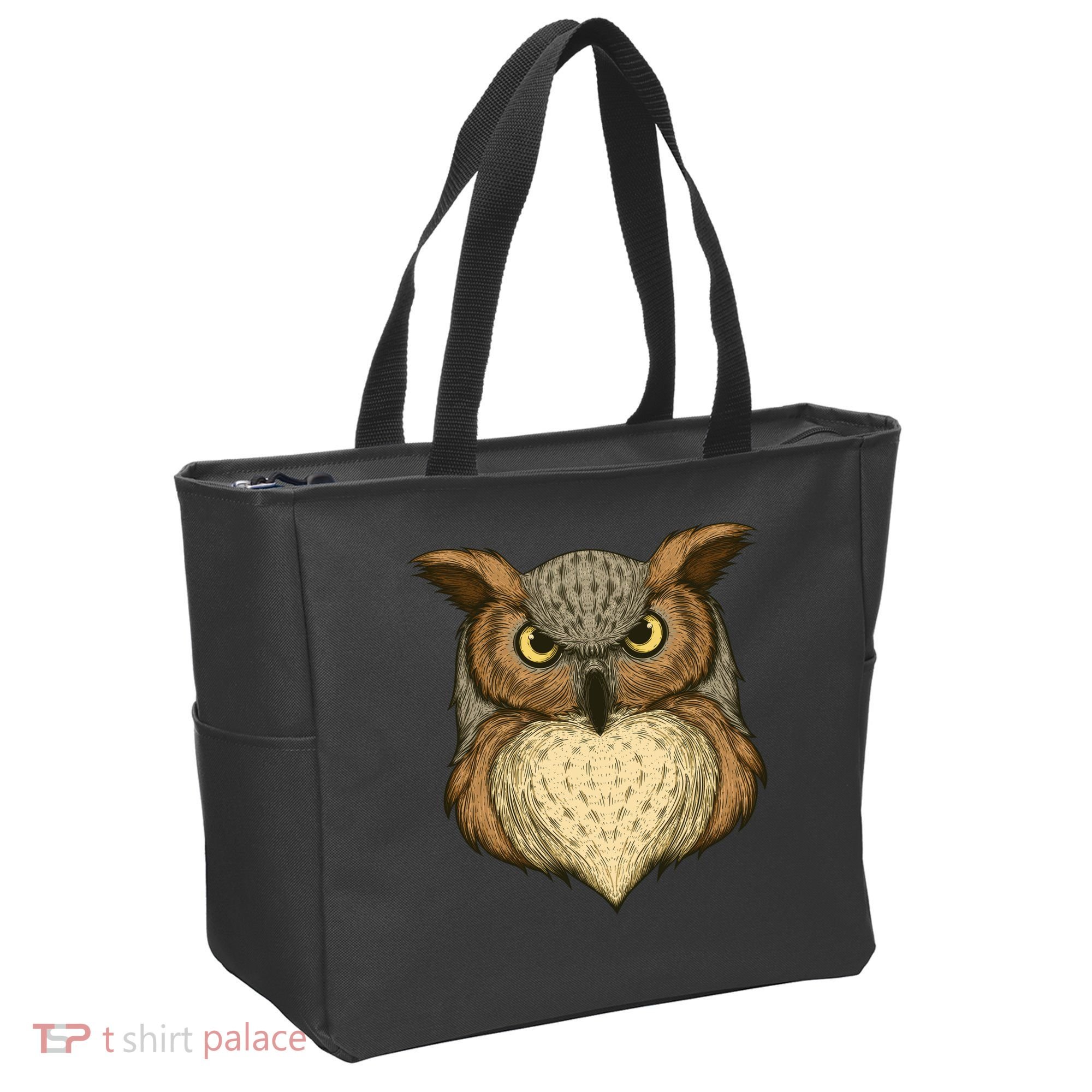 Owl Illustration Tote Bag