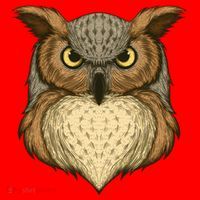 Owl Illustration Santa Hat thumb 1