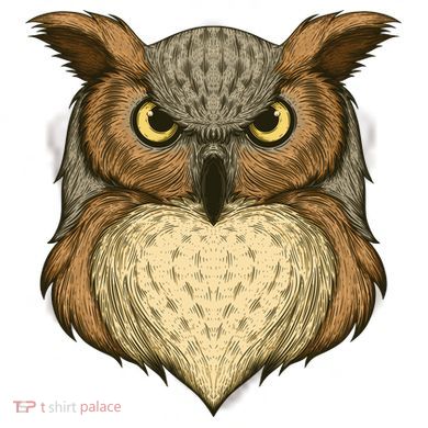 Owl Illustration Ceramic Ornament