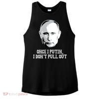 Once I Putin I Don't Pull Out Funny Russia Ladies PosiCharge Tri-Blend Wicking Tank thumb 0