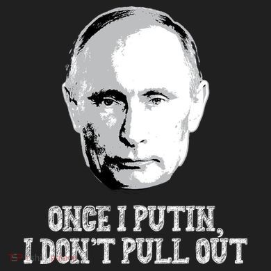 Once I Putin I Don't Pull Out Funny Russia Plastic Christmas Ball Ornament