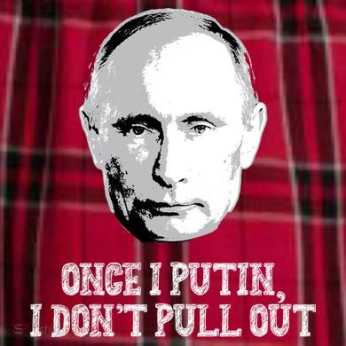 Once I Putin I Don't Pull Out Funny Russia Men's Flannel Plaid Pajama Pants