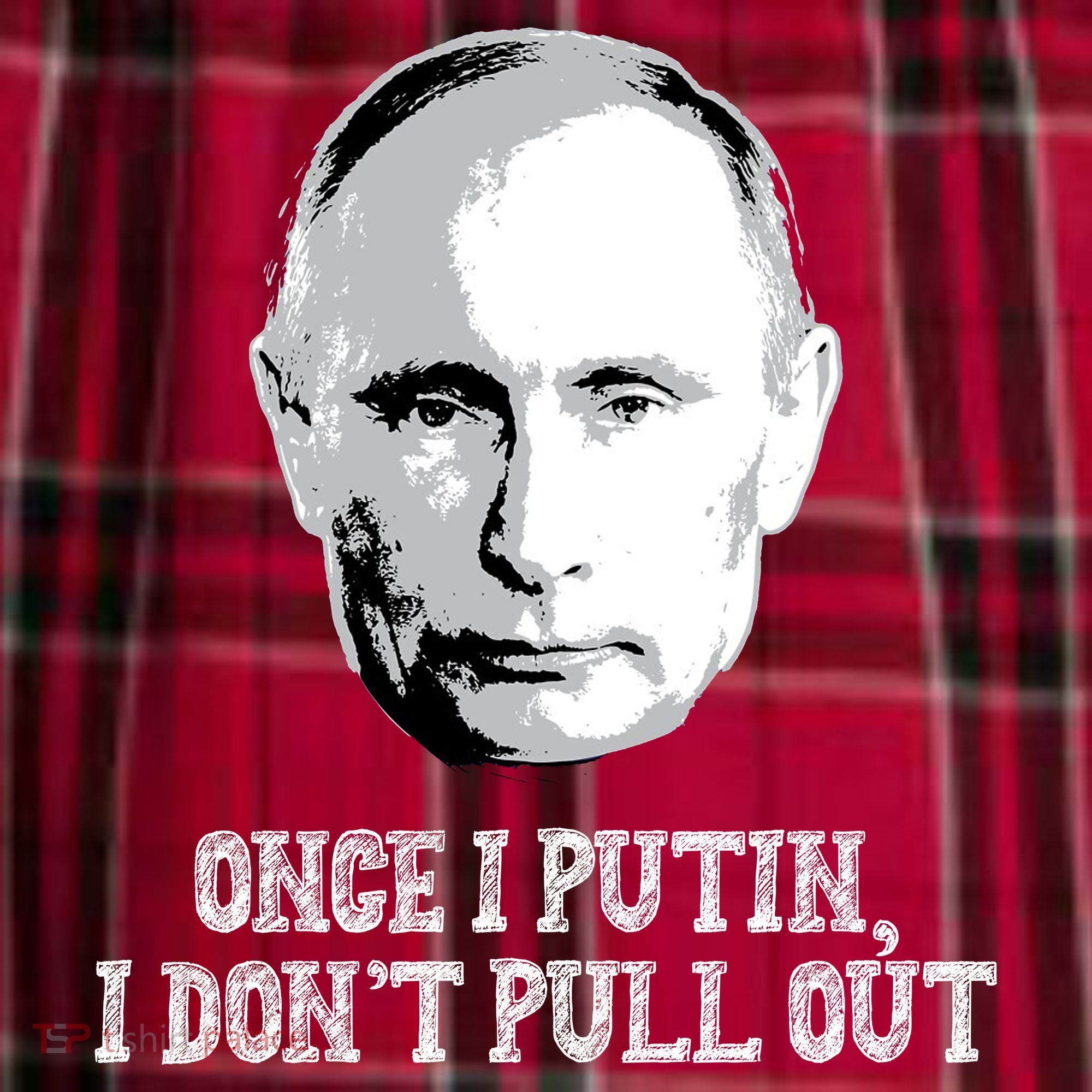 Once I Putin I Don't Pull Out Funny Russia Men's Flannel Plaid Pajama Pants