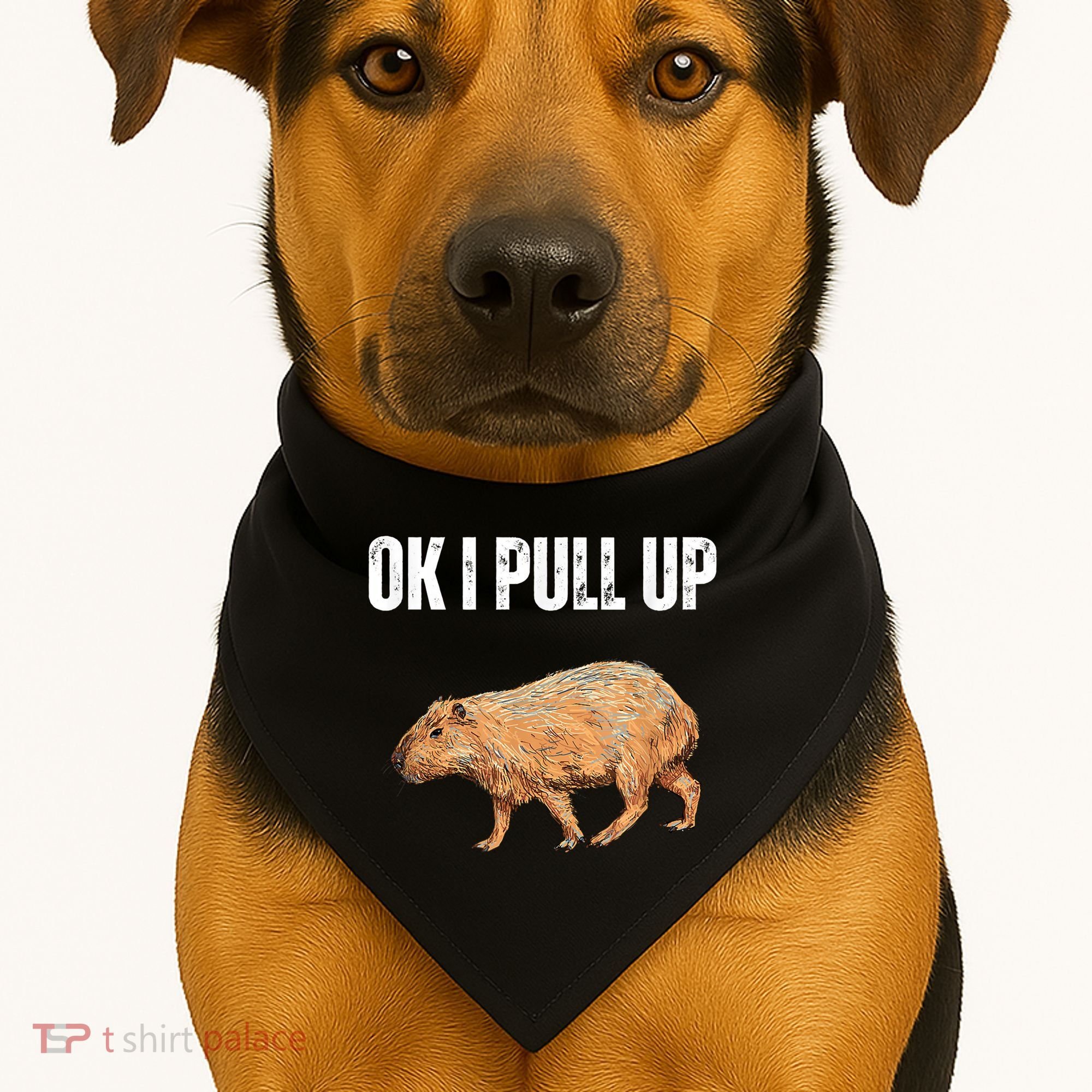Ok I Pull Up Capybara Shirt Funny Capybara Meme Ok I Pull Up USA-Made Doggie Bandana
